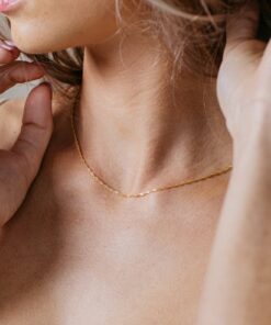 Caitlyn Minimalist's Twisted Singapore Necklace A Dainty Gold Rope Necklace for Layering and Gifting