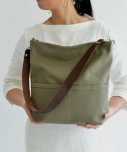 Olive Canvas Hobo Tote The Perfect Everyday Bag for Women