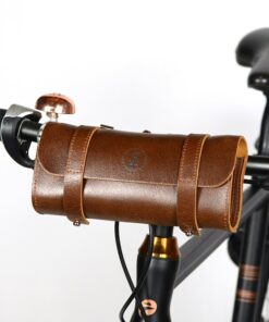 Premium Leather Bike Bag Saddlebag, Pannier, and Purse for Cyclists