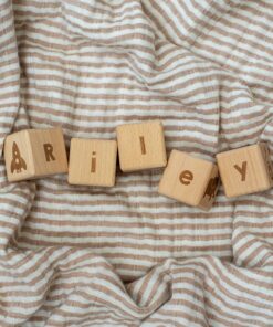 Unleash Creativity Natural Wooden Letter Blocks for Personalized Play and Learning