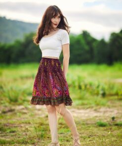 Enchanting Red Boho Skirt A Bohemian Rhapsody for Trendy Souls
