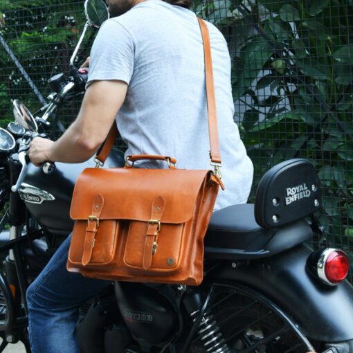 Personalized Leather Messenger Bag The Perfect Gift for the Modern Man