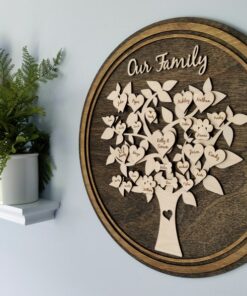 Personalized Family Tree Wall Art A Timeless Keepsake for Cherished Memories