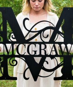 Personalized Metal Wall Art Custom Signs, Monograms, and Family Name Decor