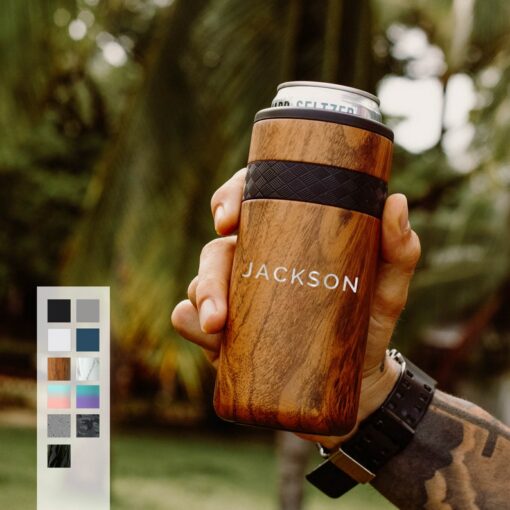Personalized Can Cooler The Perfect Bridal Gift | Engraved 12oz Elemental Slim Can Cooler | Insulated Beverage Holder, Seltzer Can Cooler