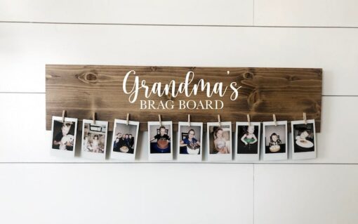 Personalized Brag Board Capture Cherished Memories for Grandparents and Moms