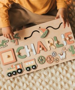 Montessori Busy Board Personalized Sensory Puzzle for Early Development and Learning