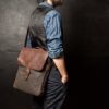 Premium Leather and Waxed Canvas Messenger Bag The Perfect Laptop and Everyday Carry Companion