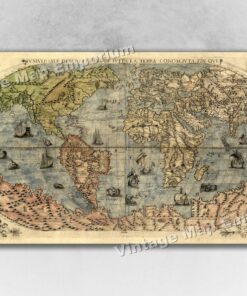 1565 Known World Map by Gastaldi Bertelli A Vintage Masterpiece for Your Home or Office