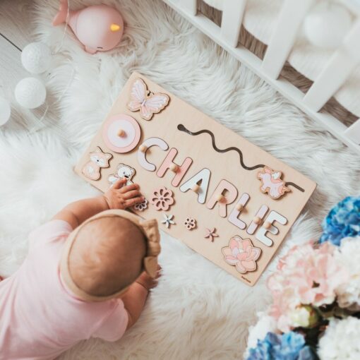 Personalized Wooden Busy Board A Sensory Adventure for Little Explorers