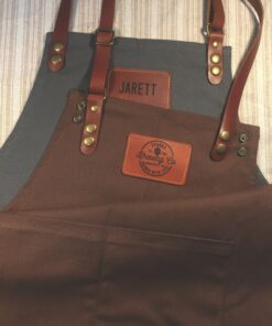 Personalized Full Gray Canvas Apron Elevate Your Culinary Style with Adjustable Comfort