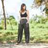 Flowy Hippie Pants Bohemian Fall Clothes for Women - Black Hippie Harem Yoga Pants