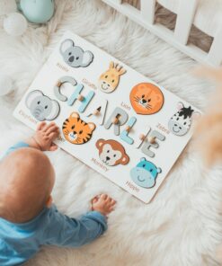 Personalized Wooden Name Puzzle Unique Gift for Kids and Babies
