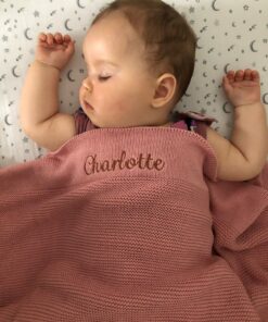 Cozy Comfort for Your Little One Personalized Knitted Cotton Baby Blanket
