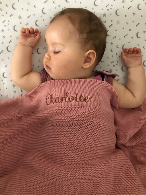 Cozy Comfort for Your Little One Personalized Knitted Cotton Baby Blanket