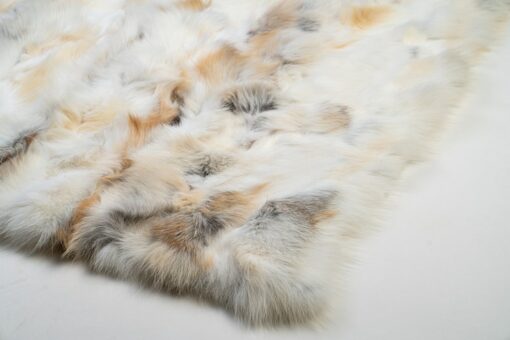 Luxurious Real Golden Fox Fur Blanket Indulge in Unparalleled Warmth and Elegance