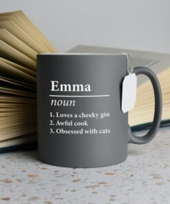 Personalized Name Definition Satin Mug Unique Laser Engraved Gifts for Special Occasions