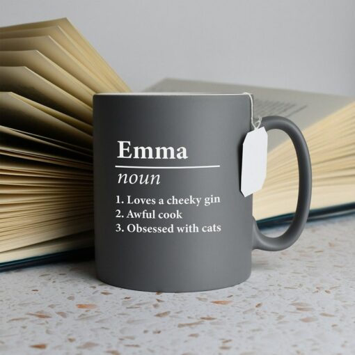 Personalized Name Definition Satin Mug Unique Laser Engraved Gifts for Special Occasions