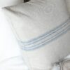 Rustic Linen Pillowcase Duo Blue Striped Elegance for Your Home