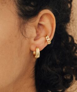 Captivating Canal Chunky Hoops Elevate Your Style with Minimalist Gold Jewelry