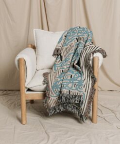 Scribble Pattern Woven Throw Blanket Abstract Art for Your Home
