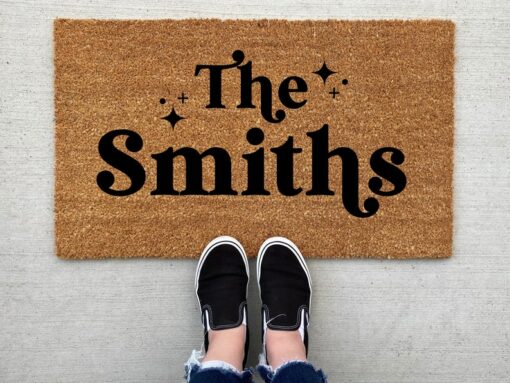 Personalized Retro Doormat Step Back in Time with a Nostalgic Welcome