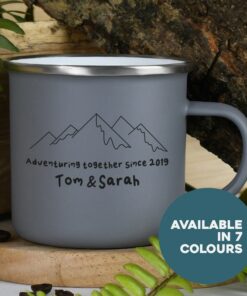 Adventure-Ready Enamel Mug Your Personalized Outdoor Companion
