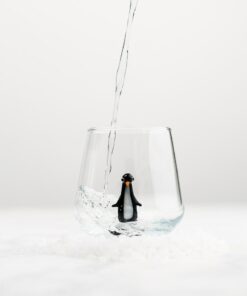 Captivating Penguin Drinking Glass A Quirky Animal Figure for Home Decor and Gift-Giving