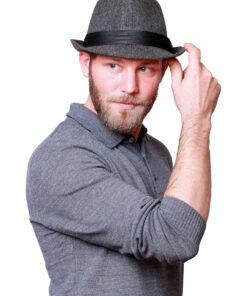 Dark Gray Tweed Fedora A Timeless Winter Essential for Men