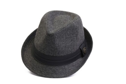 Dark Gray Tweed Fedora A Timeless Winter Accessory for Women
