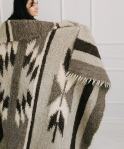 Rustic Ukrainian Lizhnyk Wool Throw Blanket Cozy Warmth for Your Bed