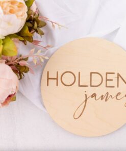 Personalized Engraved Baby Name Sign Capture Precious Moments with a Modern Birth Announcement