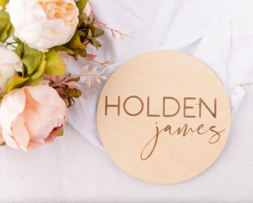 Personalized Engraved Baby Name Sign Capture Precious Moments with a Modern Birth Announcement