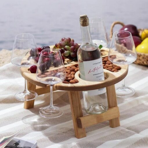 Personalized Wine Picnic Table The Perfect Gift for Wine Lovers and Outdoor Entertaining