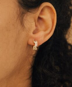 Sparkling Glacier Baguette Diamond Huggie Hoops Elevate Your Everyday Style