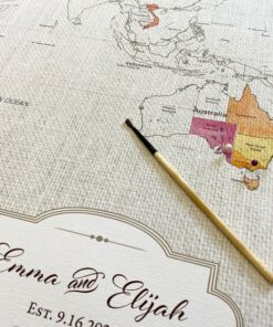 Unveil Your Artistic Journey World Watercolor Map DIY - A Cherished Anniversary Gift