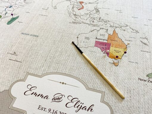 Unveil Your Artistic Journey World Watercolor Map DIY - A Cherished Anniversary Gift