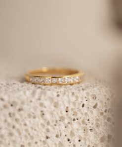 Caitlyn Minimalist's Diamond Band Timeless Elegance for Your Special Day