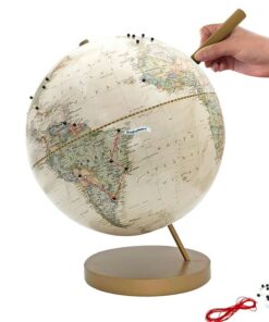 Pin the World Ivory Push Pin Globe for Travel Adventures