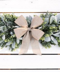 Rustic Farmhouse Charm Lambs Ear and Eucalyptus Swag for Year-Round Greenery