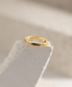 Celestial Phases Moon Ring Minimalist Diamond Stackable Boho Jewelry (RR068)