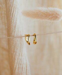 Abstract Elegance Irregular Hoop Earrings by Caitlyn Minimalist