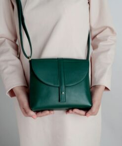 Forest Green Leather Crossbody Box Bag Timeless Style, Unmatched Versatility
