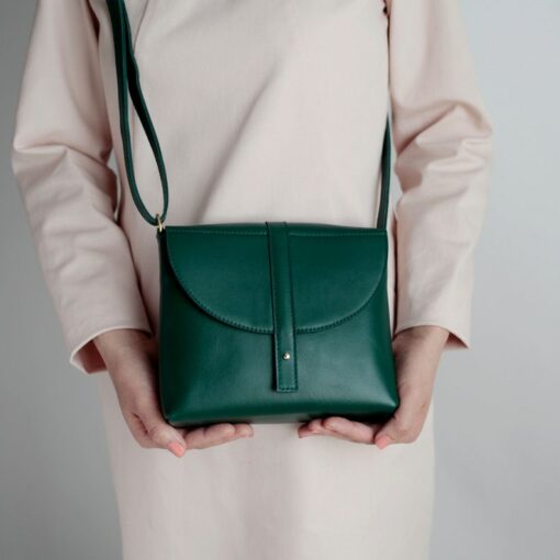 Forest Green Leather Crossbody Box Bag Timeless Style, Unmatched Versatility
