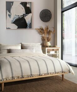 Indulge in Cozy Comfort Wrap Yourself in the Soft Embrace of Our Cotton Cream Turkish Throw Blanket