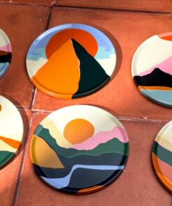 Boho Bliss Elevate Your Home with Unique Art Coasters (Set of 6)