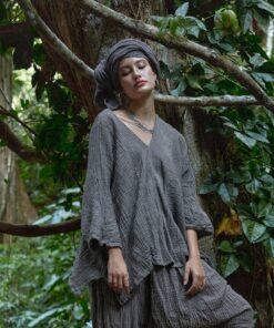 Breezy Bluish Gray Kaftan Elevate Your Summer Style with Comfort and Versatility
