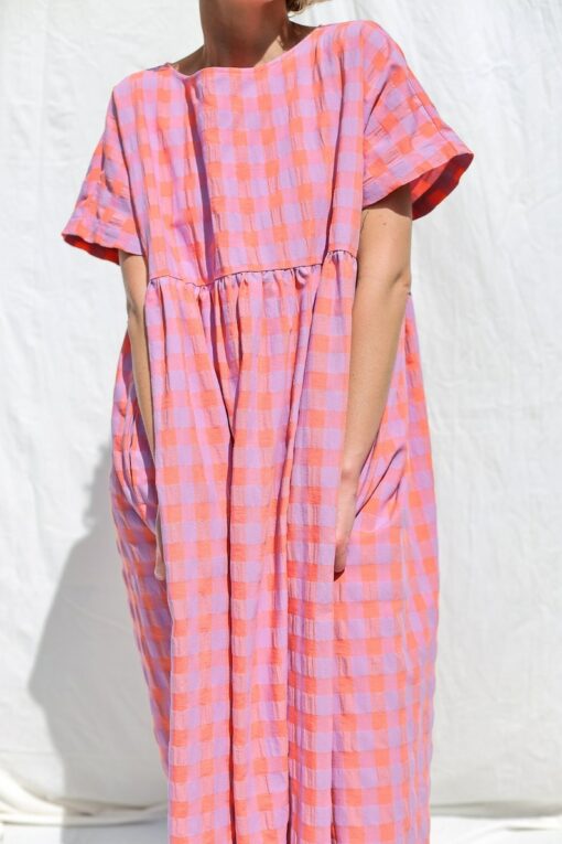 Breezy Seersucker Maxi Dress SILVINA by OFFON CLOTHING
