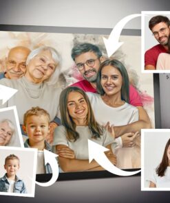Personalized Watercolor Memorial Portrait on Canvas Cherish Loved Ones with a Unique Remembrance Gift