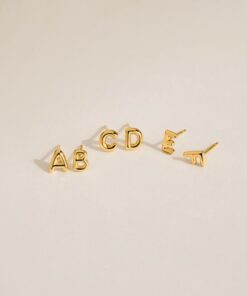 Initial Earrings Dainty Letter Studs for Minimalist Style and Bridesmaid Gifts (ER270)